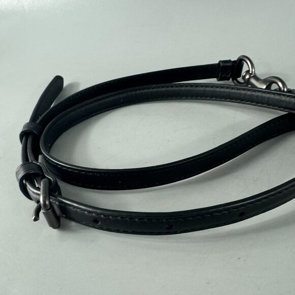 NWOT Coach Black Leather Adjustable Strap - Picture 5 of 13